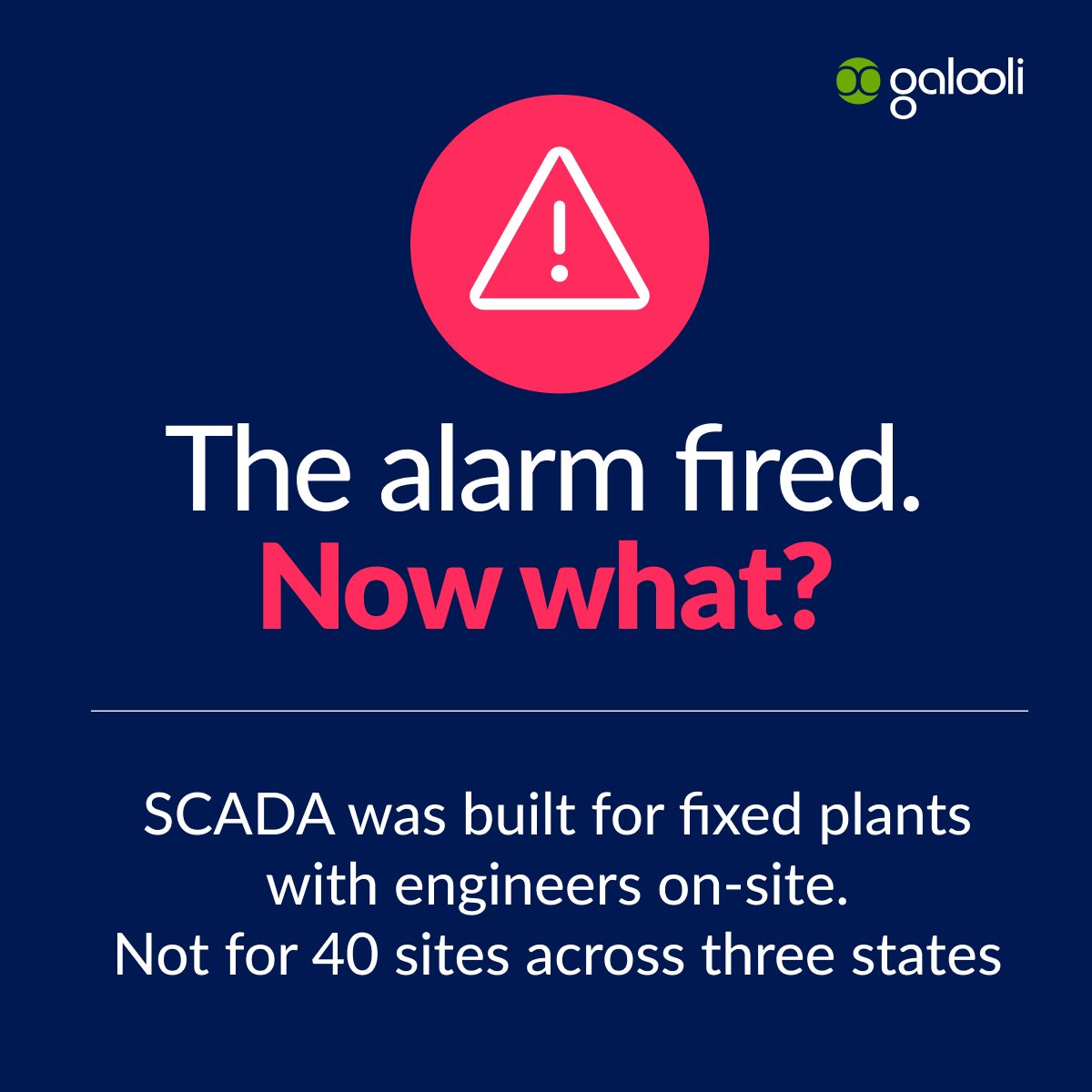 GalooliGroup's tweet image. SCADA tells you the problem exists. It doesn't close it. Proper energy management means no truck, no callout, no four-hour round trip. Worth sitting with.

#remoteMonitoring #IIoT #energymanagement