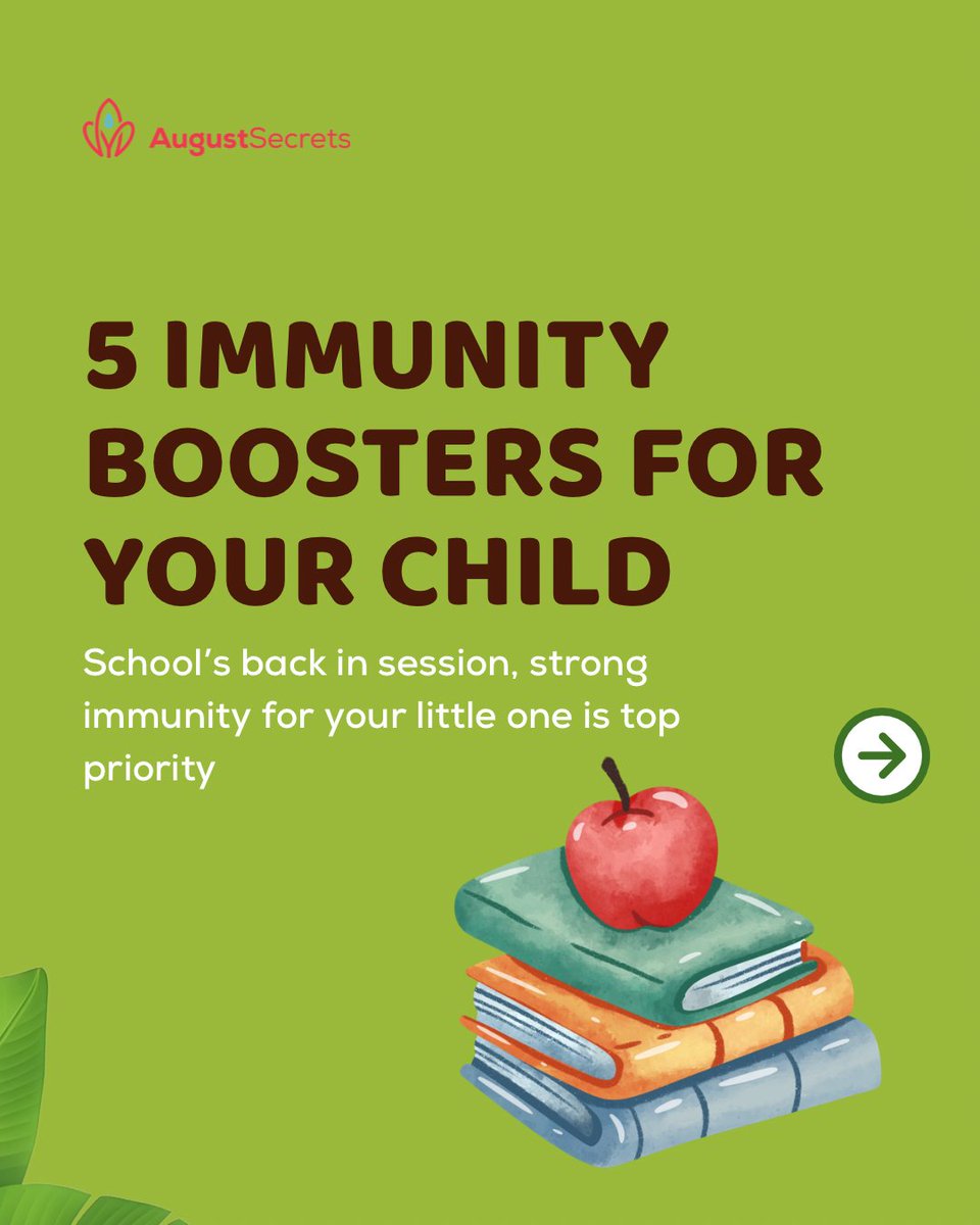august_secrets's tweet image. Little changes can make a huge difference to your child's diet. Small swaps such as drinking plenty of water instead of packaged juices can boost their immunity to fight off diseases. Here a five immunity boosters for your child 💦🍓🍊🫛

#immunity #foodismedicine