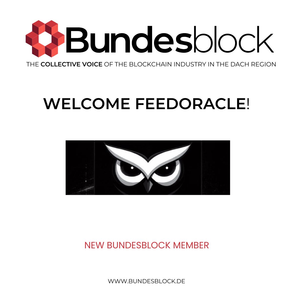 bundesblock's tweet photo. Heute begrüßen wir herzlich @feedoracle als neues Mitglied im Bundesblock!

FeedOracle entwickelt technische Infrastruktur für nachvollziehbare und prüfbare Compliance- und Evidenzprozesse in digitalen Finanz- und Web3-Systemen. https://t.co/t9YSwJqMik