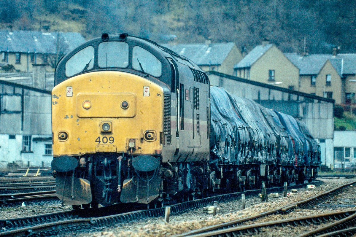 miles_chains's tweet image. 37409 ‘Loch Awe’ stands in Fort William yard, waiting to push back its consist back over Fort William junction before heading South to Mossend. #Class37 #FortWilliam #BritishRail #WestHighlandLine #Trainspotting