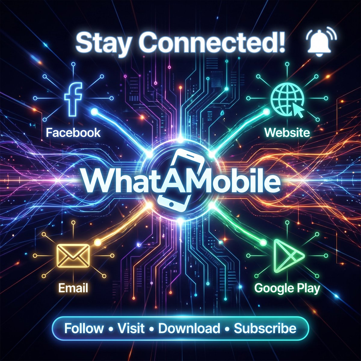 whatamobile's tweet image. Stay Connected with WhatAMobile! 🌐

Never miss an update, price change, or new launch! 📱

🌐 Website – whatamobile.com.pk

#WhatAMobile #FollowUs #StayConnected #TechUpdates #NeverMissOut #WhatAMobilePK #TechCommunity #FollowForTech #MobileUpdates #JoinUs