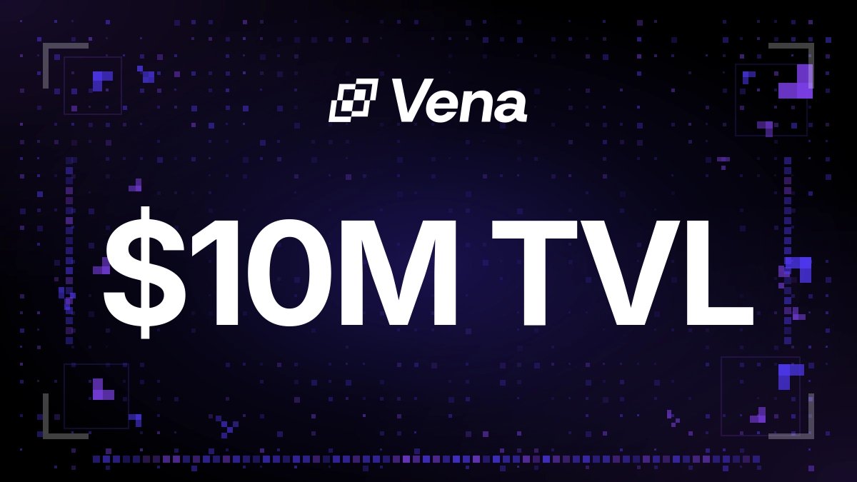 venafinance's tweet photo. Vena crossed $10M TVL.

Thanks to every single one of you.

Onwards and upwards. https://t.co/dpJVZPWQD0
