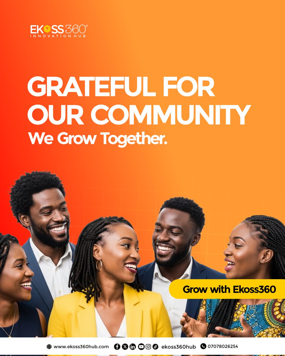 ekoss360hub's tweet image. Growth is more powerful when it’s shared. We’re proud of a community that supports, builds, and wins together.

#CommunityFirst #GrowthTogether #Collaboration #Innovation #Entrepreneurs #Networking #StartupEcosystem #StrongerTogether #Ekoss360 #BuildWithUs
