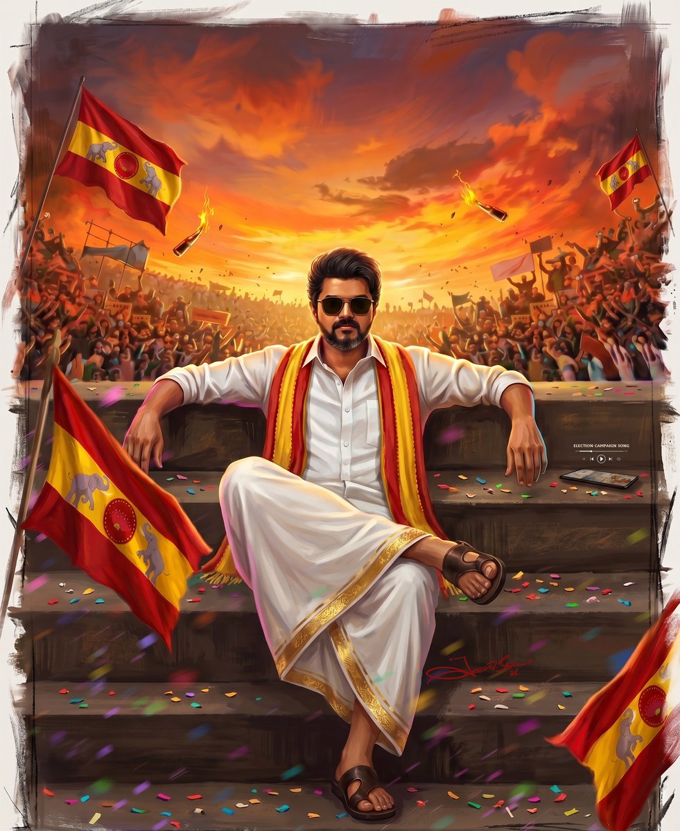 jeevaskj's tweet photo. TVK Thalapathy Vijay Digital Painting 2026 🔥
#ThalapathyVijay #Vijay #TVK #DigitalPainting #VijayAnna #Kollywood #TamilCinema #DigitalArt2026 #FanArt #Thalapathy #ArtOfTheDay #ViralArt #IndianArt #PortraitArt #MassVijay 
@actorvijay @TVKVijayHQ @TVKWarriorsHQ @TVKTrendsVijay https://t.co/Thi3qYA5D2