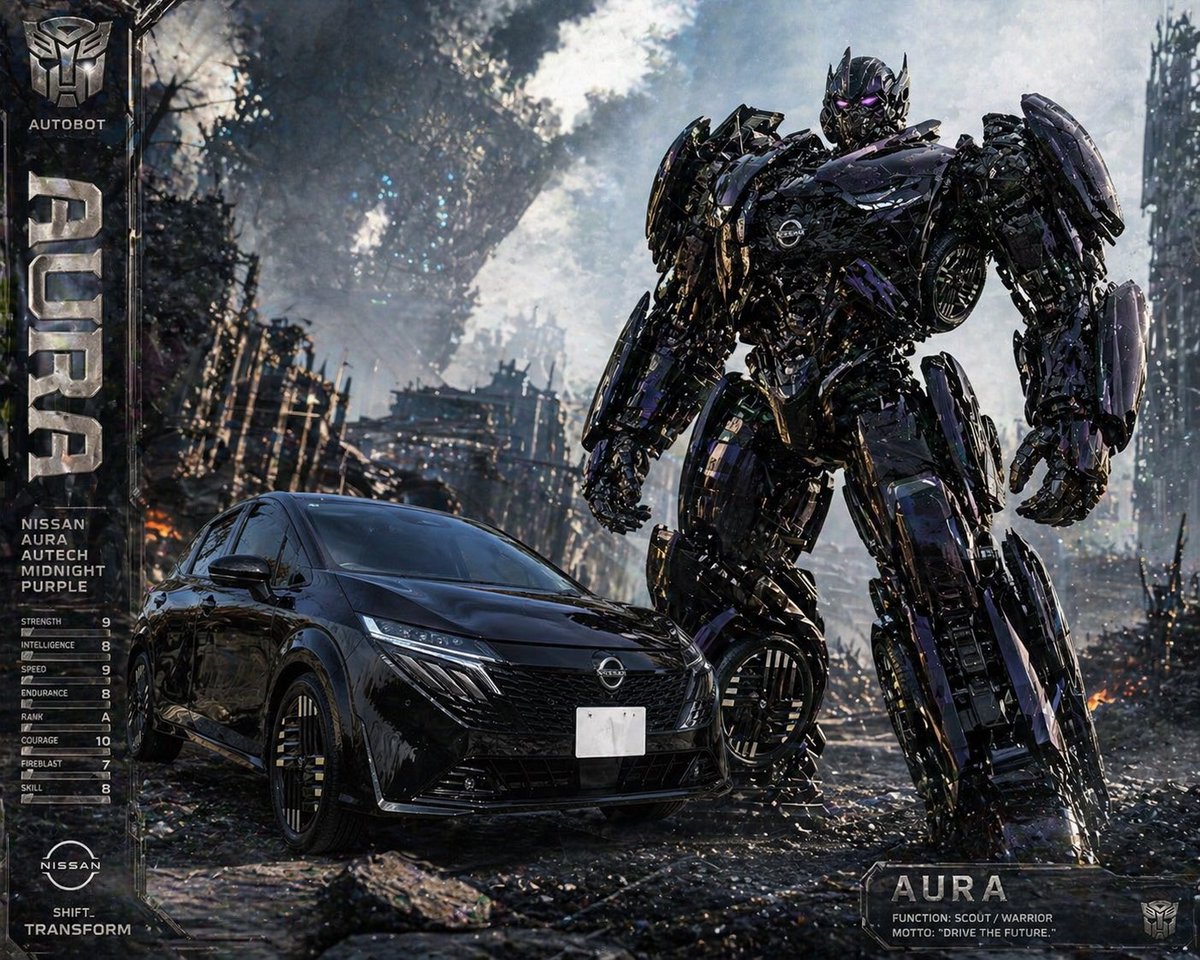 backside_of_me's tweet photo. 車好きの皆さん！愛車をトランスフォーマー風に変形させた画像をチャッピーで作れます！以下の文章をお願いしてみて！
文章下の名前や色は、自分の車の名前とかを入力しておくと再現度あがります！

リプ欄に文章載せてます⬇️ https://t.co/yYWvNLIpqe