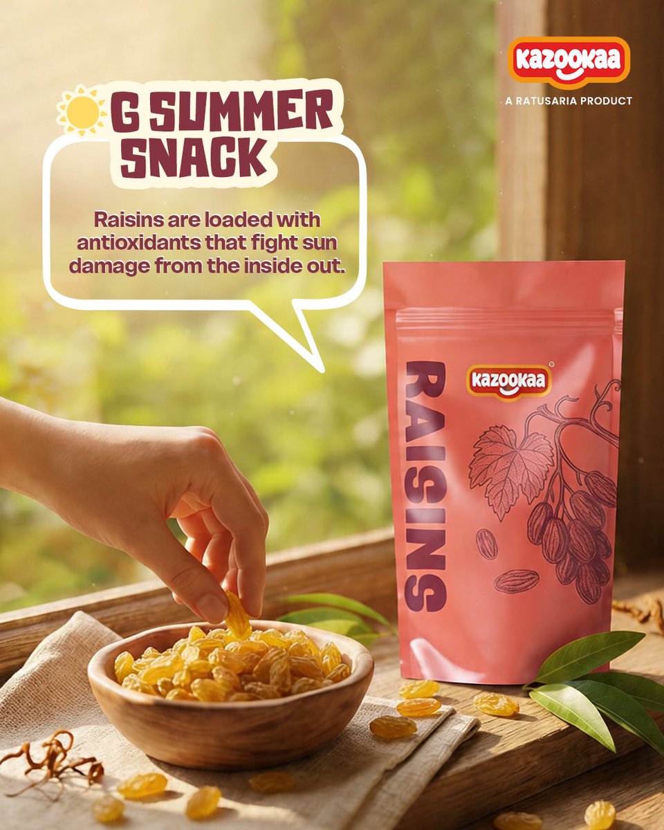 kazookaa's tweet photo. Raisins are packed with iron, potassium &amp; antioxidants and basically everything you need to stay healthy this summer. https://t.co/z4IMQU23Yr