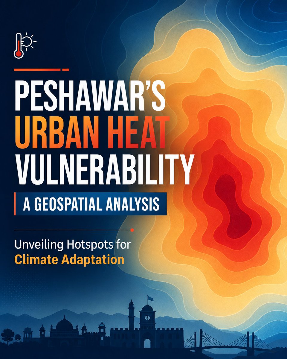 EcokoorTariq's tweet image. #UrbanHeat #ClimateAdaptation #Peshawar #UHI #GreenInfrastructure #KhyberPakhtunkhwa #UrbanPlanning #Resilience #EcoKoor