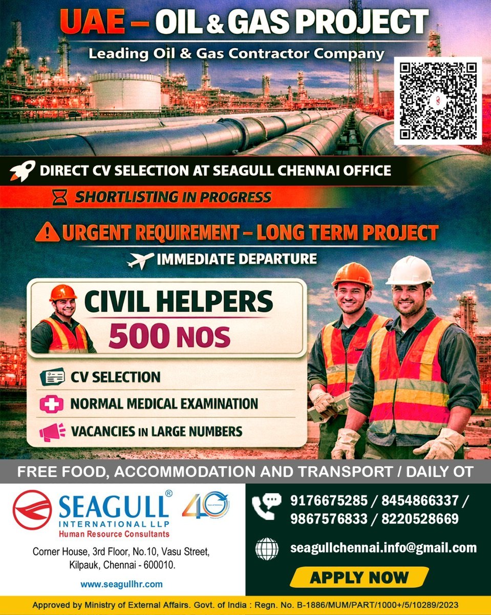 hrd1_seagull's tweet image. 🚨UAE  JOBS

📍Apply now – limited slots!

🌍 Global career exposure

 ✅ Delivering results

🔹 Multiple openings

📣Globally experienced candidate

📌 Shortlisting in progress – Apply today!

#ApplyNow