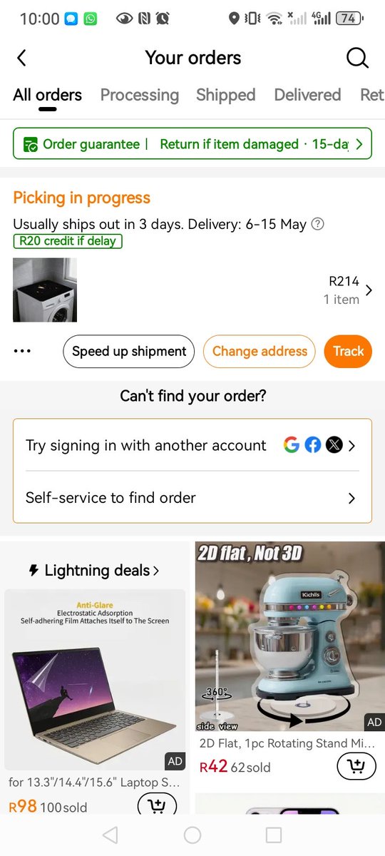 DaughterG87606's tweet image. Finally got to order on Temu, because winter and #Handwashing ayikhona I refuse as I wait to see. My 1st order 🍕❄️