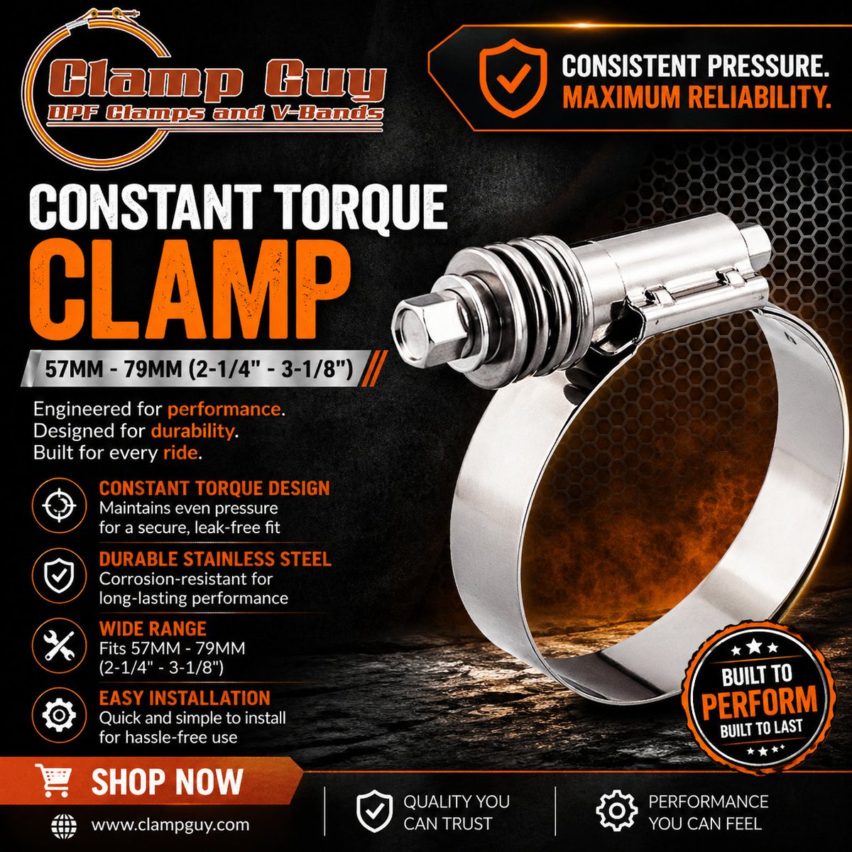 clampguydotcom's tweet photo. Heat. Pressure. Vibration.

Still holds strong 💪
Constant Torque Clamp = consistent pressure, zero leaks.
🛒 https://t.co/OVHjIoN70n

#ClampGuy #ConstantTorque #Automotive #Performance https://t.co/u7hQ20nhvQ