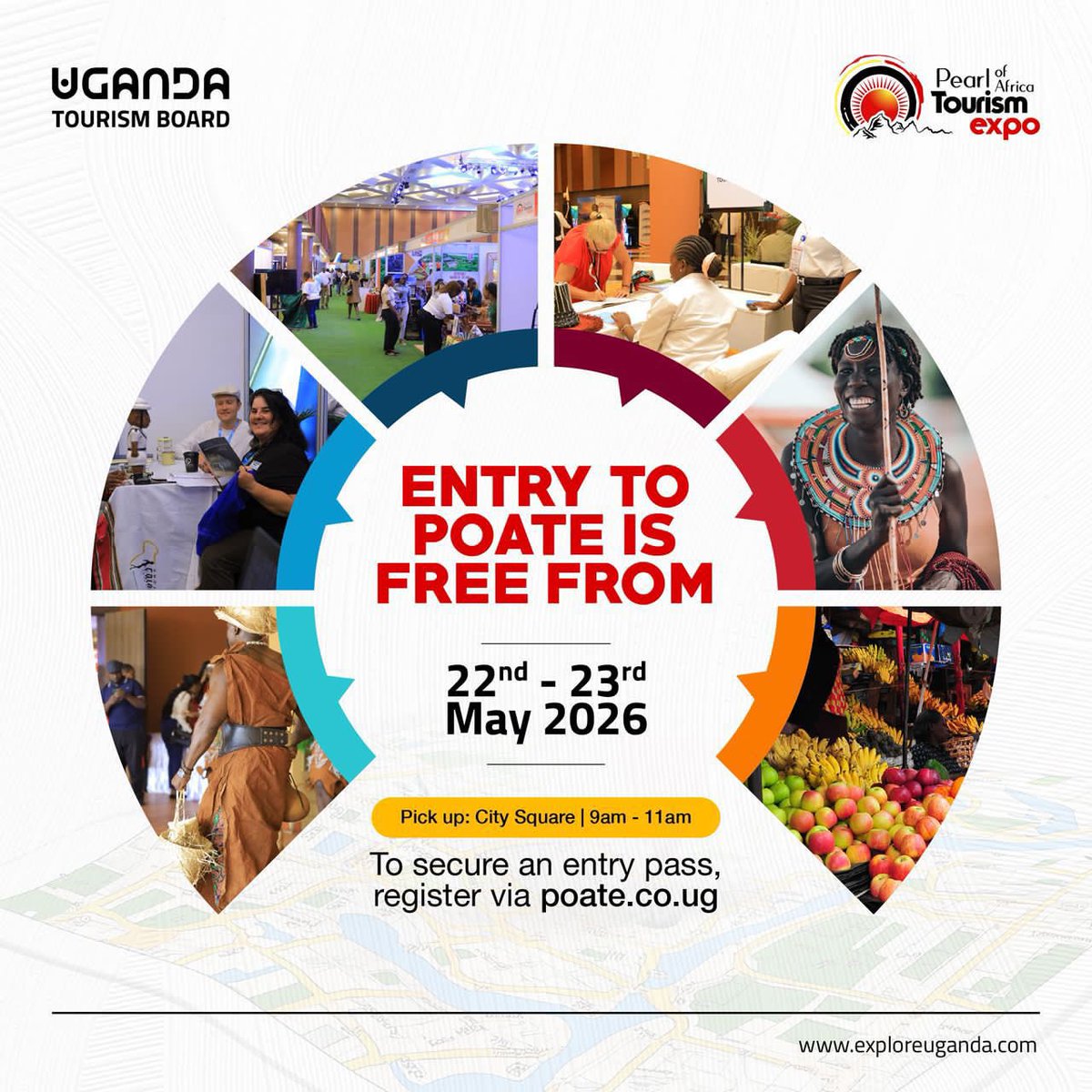 PatraUg1's tweet image. Mark your calendars for the ultimate travel experience at #POATE2026 ! Get ready for an unforgettable time at Speke Resort Convention Centre from 21st to 23rd May 2026 🌍 #ExploreUganda #Wanderlust