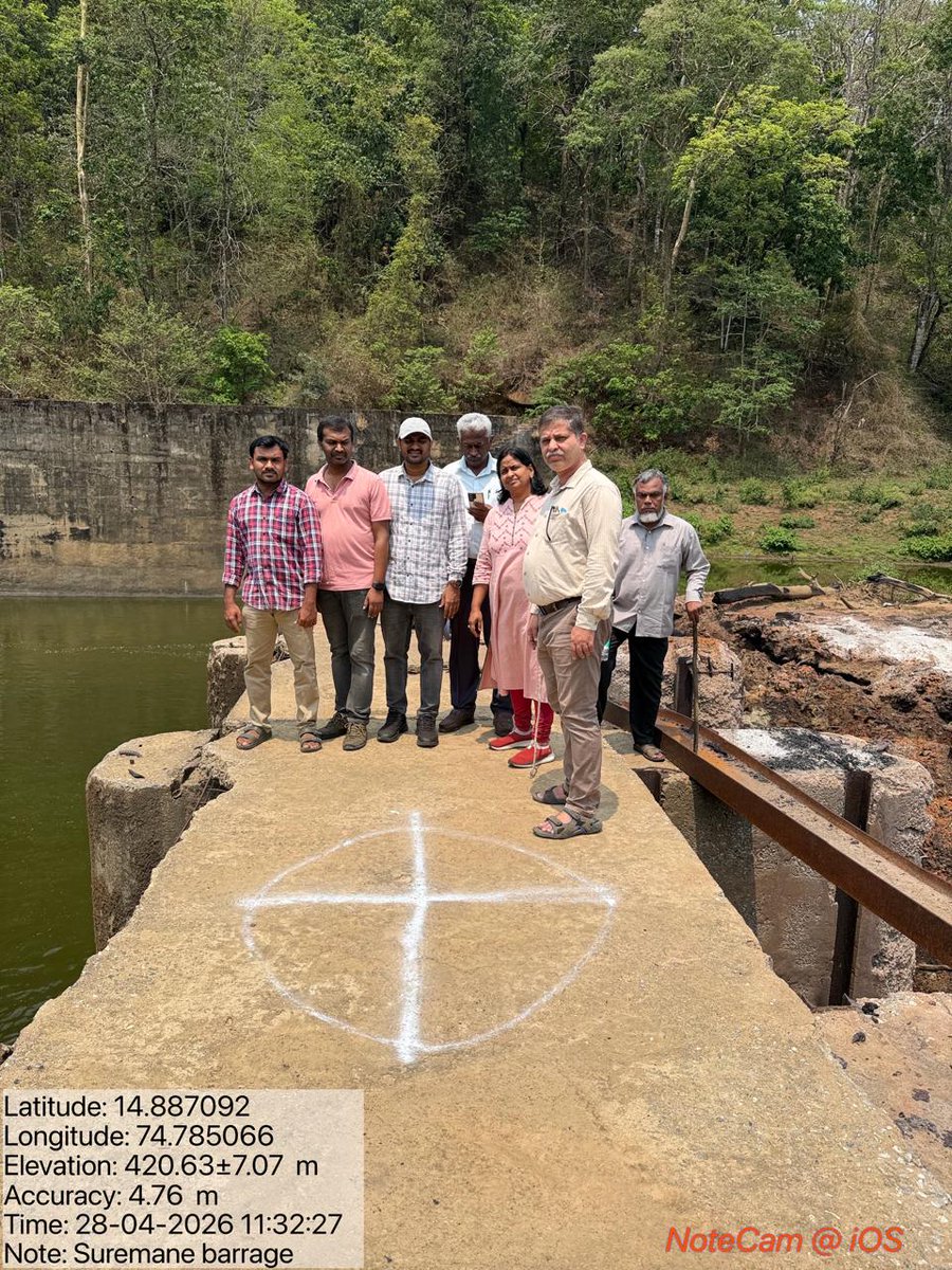 NWDA_MOWR's tweet image. Field visit of NWDA officials along with KERS officials, Govt of Karnataka for the Topographical survey of Bedti-Varada(Hirevaddatti) link project

#Savewater #Waterwisdom #Riverinterlinking #Riversofindia #Jaljeevanmission
