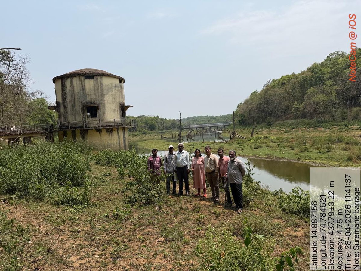 NWDA_MOWR's tweet image. Field visit of NWDA officials along with KERS officials, Govt of Karnataka for the Topographical survey of Bedti-Varada(Hirevaddatti) link project

#Savewater #Waterwisdom #Riverinterlinking #Riversofindia #Jaljeevanmission