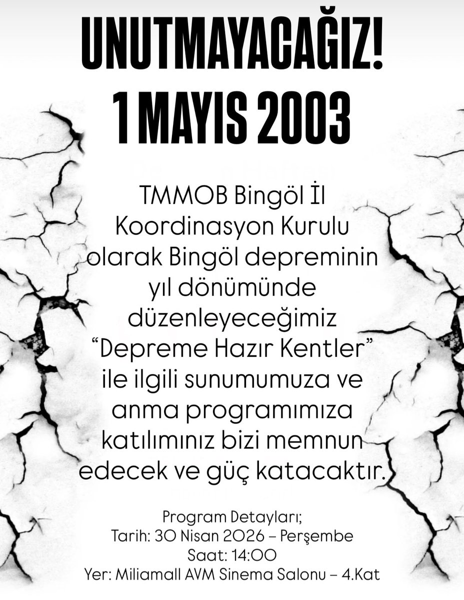 TMMOB Bingöl İKK tweet media