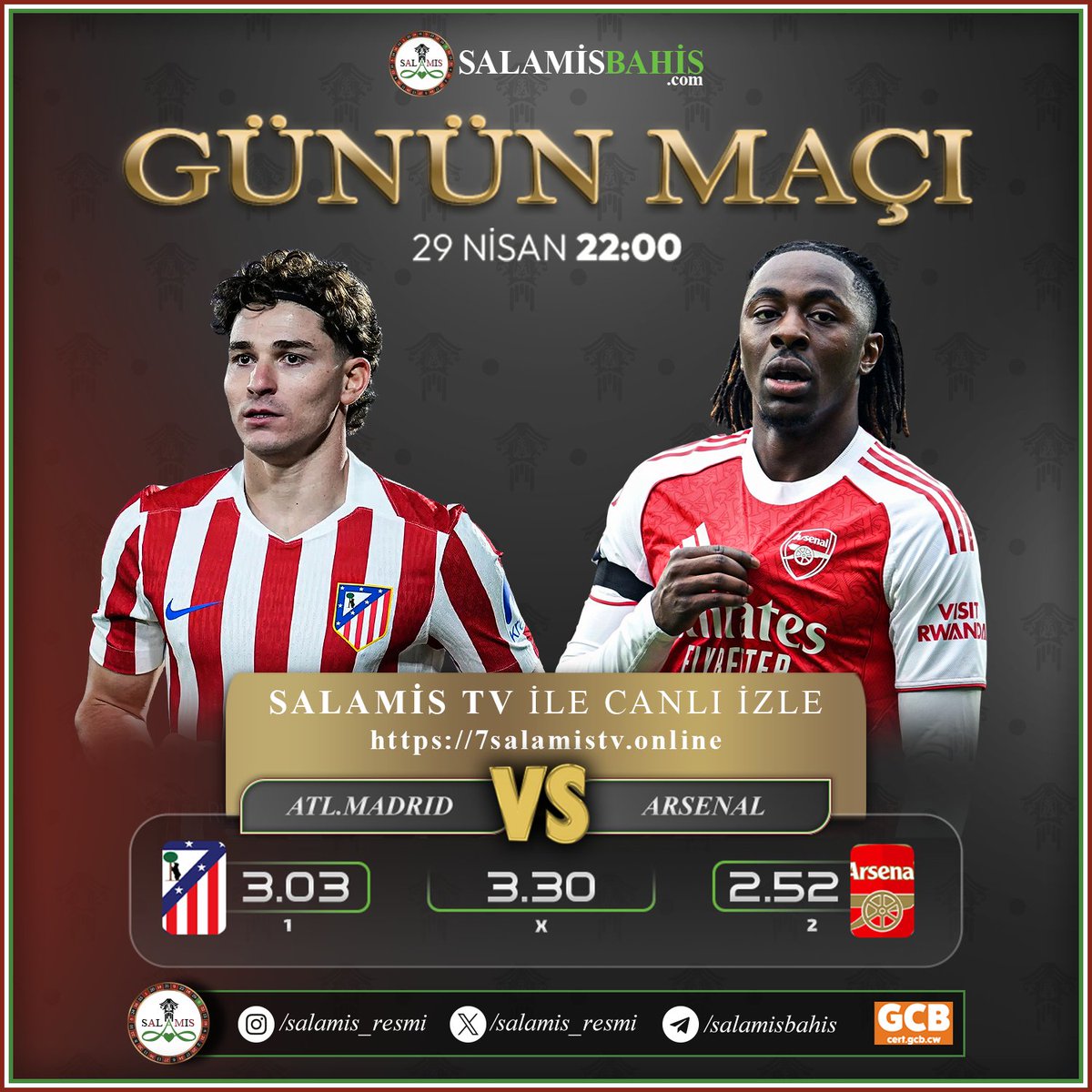 salamis_resmi's tweet image. 📣 #Şampiyonlar Ligi Günün maçı 👇

🚀 %100 Spor Hoşgeldin Bonusu!
⭐️ %20 Anlık Casino Discount Bonusu!
📺 SalamisTV ile Canlı İzleme İmkanı!

🔗Güncel Giriş Adresimiz: 
salamisbahis596.com

#Atl.Madrid #Arsenal #bahis  #gununmaci #salamisbahis #spor #futbol #kazan #para