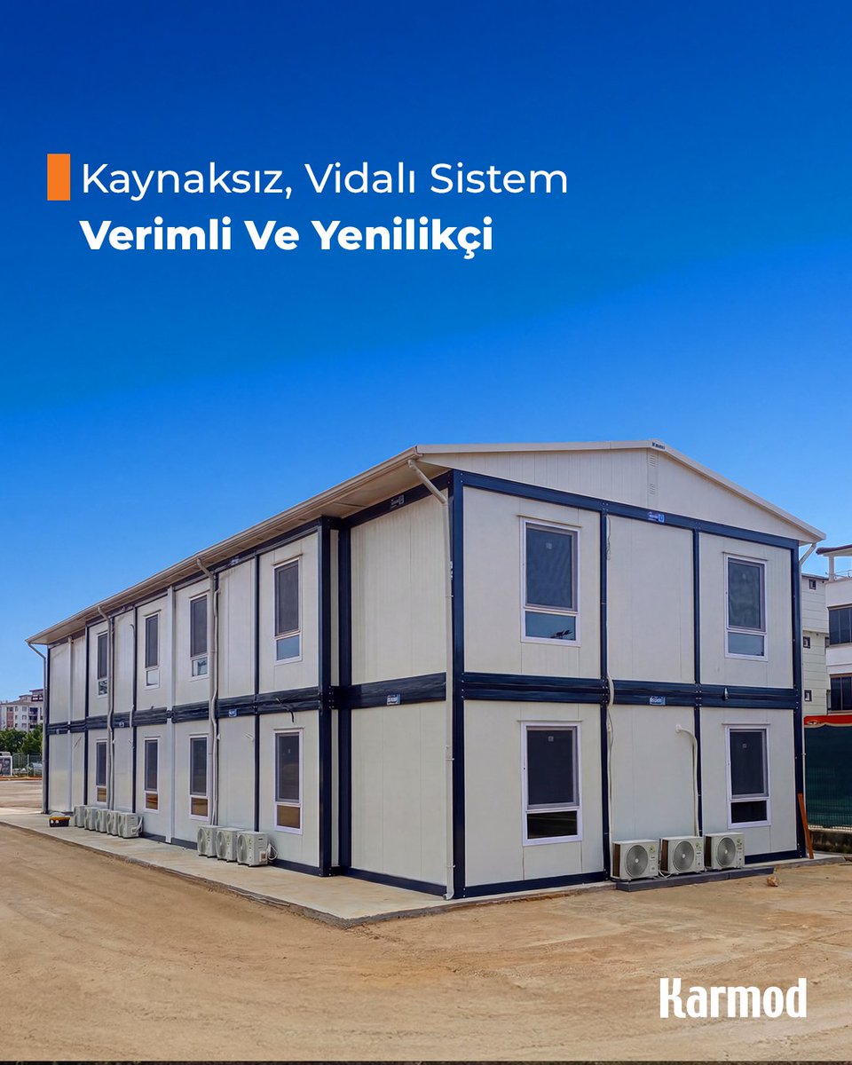 karmod's tweet photo. Betonun kurumasını değil, işinizin büyümesini bekleyin.

Karmod vidalı sistem teknolojisiyle inşaat sürelerini rafa kaldırıyoruz. Haftalarca süren karmaşa yerine, günler içinde anahtar teslim prestijli bir ofise sahip olun. Hız, Karmod ile standardınız olsun.

📞444 20 35
📧info@karmod.com
🌐https://t.co/NWgs7JOrAH

#konteyner #ofis #şantiye #işdünyası