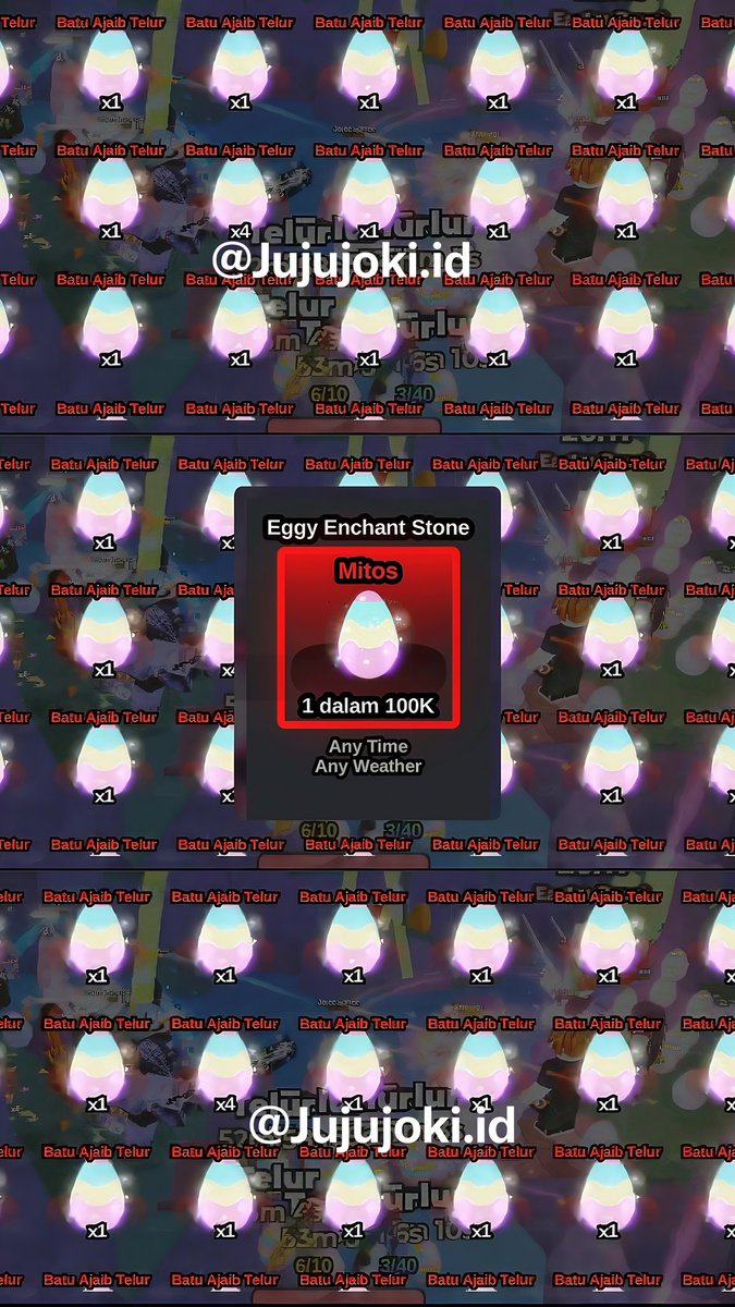 jujujoki_id's tweet photo. Ready kebutuhan Fish it kalian🙌🏻

📌Eggy enchant stone = 6k/Eggy
10 EGGY = 50k

📌Evolved enchant stone = 450p/Evo
50 EVO = 20k

📌Secret tumbal = 500p/sctb
20 SCTB = 9k 

📌Cursed Kraken = 16k

📌Ruby Gemstone = 7k

📌Dino Kohana = 5k

#zonauang #fishit https://t.co/R70qHvGIme