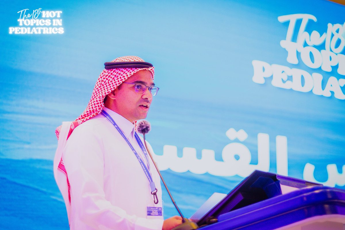 Pediatric_iau's tweet photo. Happening now at #HTP18 🎤

Dr. Mohammed Alomari, Chairman of the Department of Pediatrics, takes the stage.  
His words and steadfast support set the foundation for the success of the 18th Hot Topics in Pediatrics.  

Welcome remarks from our leader. ✨

#HTP2026
#HTP18 https://t.co/2SvD5HdQzz