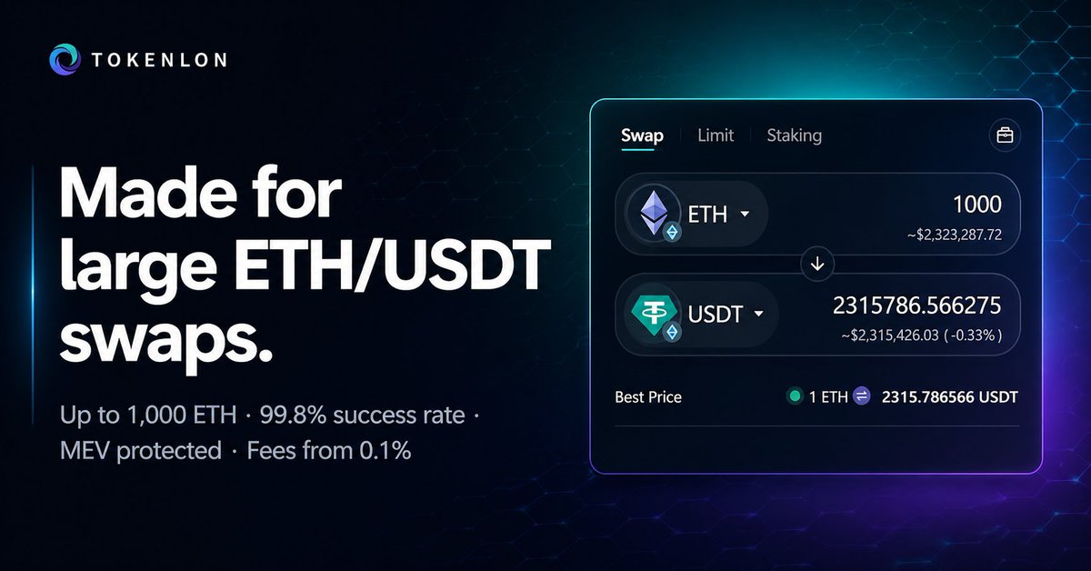 Tokenlon DEX | Best ETH/USDT swaps tweet media