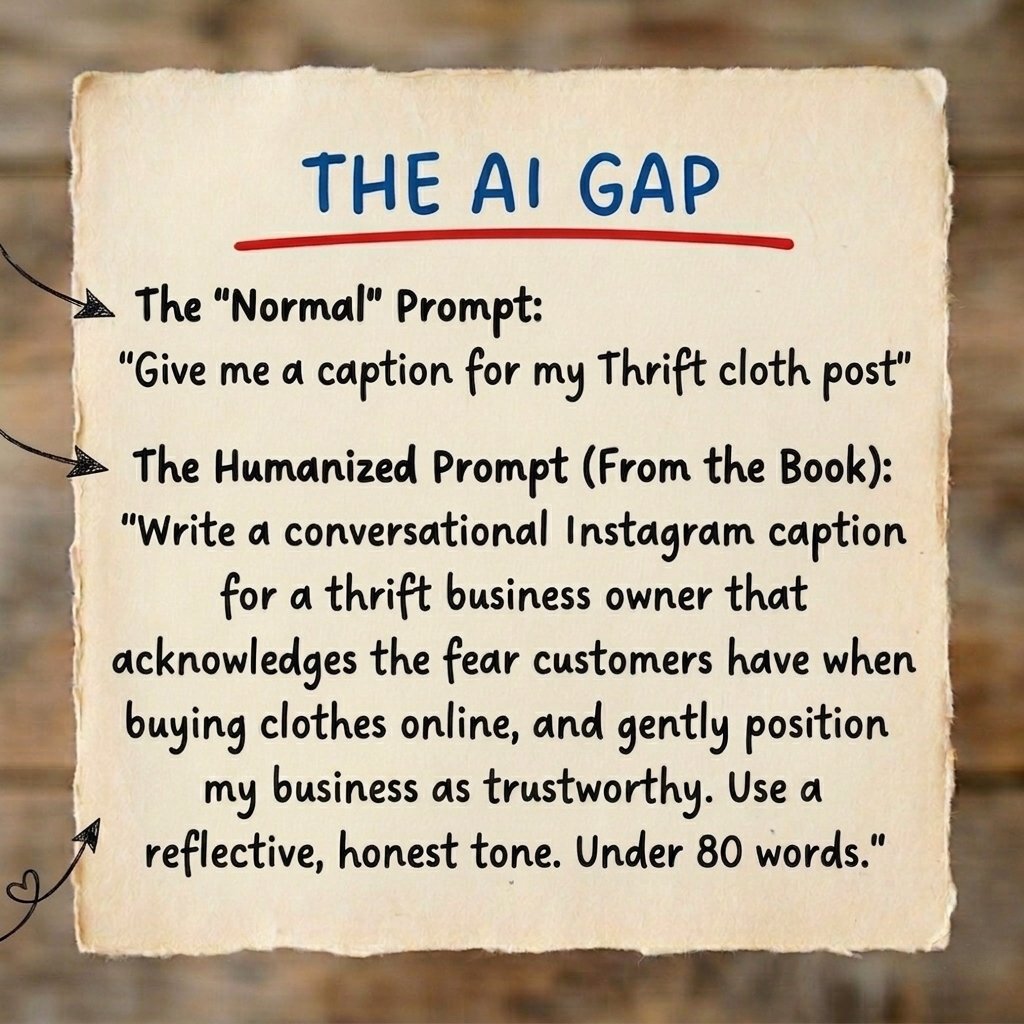 maybedward's tweet photo. 𝙄𝙩’𝙨 𝙩𝙝𝙚 𝙞𝙣𝙩𝙚𝙣𝙩𝙞𝙤𝙣𝙖𝙡𝙞𝙩𝙮 𝙛𝙤𝙧 𝙢𝙚.

​Most business owners treat AI like a magic wand, but then they get frustrated when the results look "robotic."
​See, the problem isn't ChatGPT. The problem is how you're talking to it.

Swipe through https://t.co/lYGqxRIKes