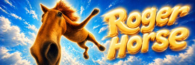 SaxOnchain's tweet photo. roger horse has been going insanely viral on TikTok with 4M views   roger is the ultimate brainslop horse and all of his videos are blowing up   We have seen countless of meme templates of roger yet he never had a name, this is acc so free 
https://t.co/LzaAm9A8dU https://t.co/1FG35mKl72
