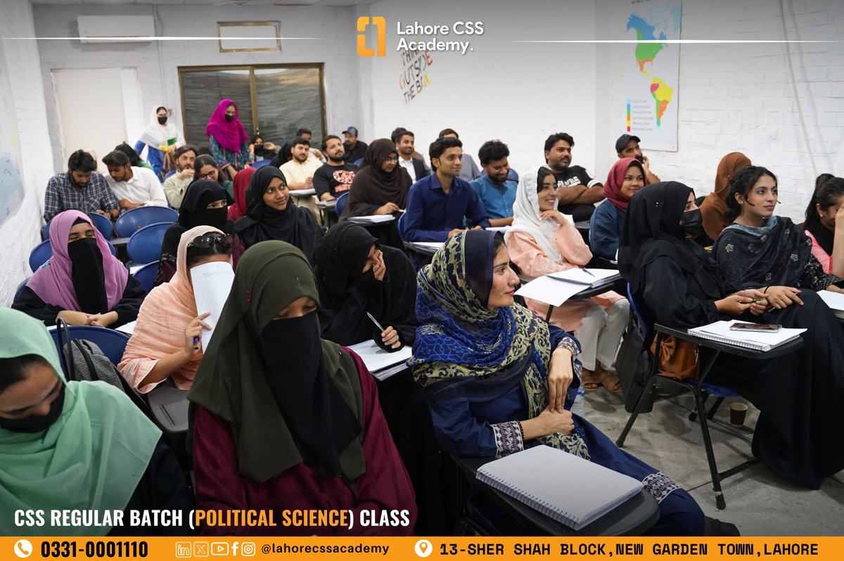 lahore_css's tweet photo. CSS Regular Batch (Political Science) Class

📞 Register Now: 0331 0001110
📍 Lahore CSS Academy, 13 Sher Shah Block, Garden Town, Lahore

#LCA #CSS2027 #CivilServices #LahoreCSSAcademy #CSSFuture #CSSDreams #CSSExams #CSSCoaching #CSSTraining #CSSPreparation #CSSSuccess https://t.co/HAUn71Hj1V