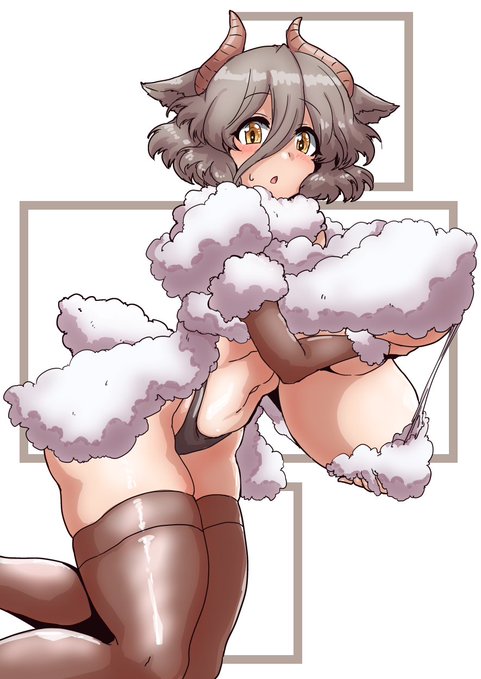 今日の日課はうちのこモノモちゃです、今日はよう(4)に(2)く(9)の日らしいのでひつじっぽくしました 