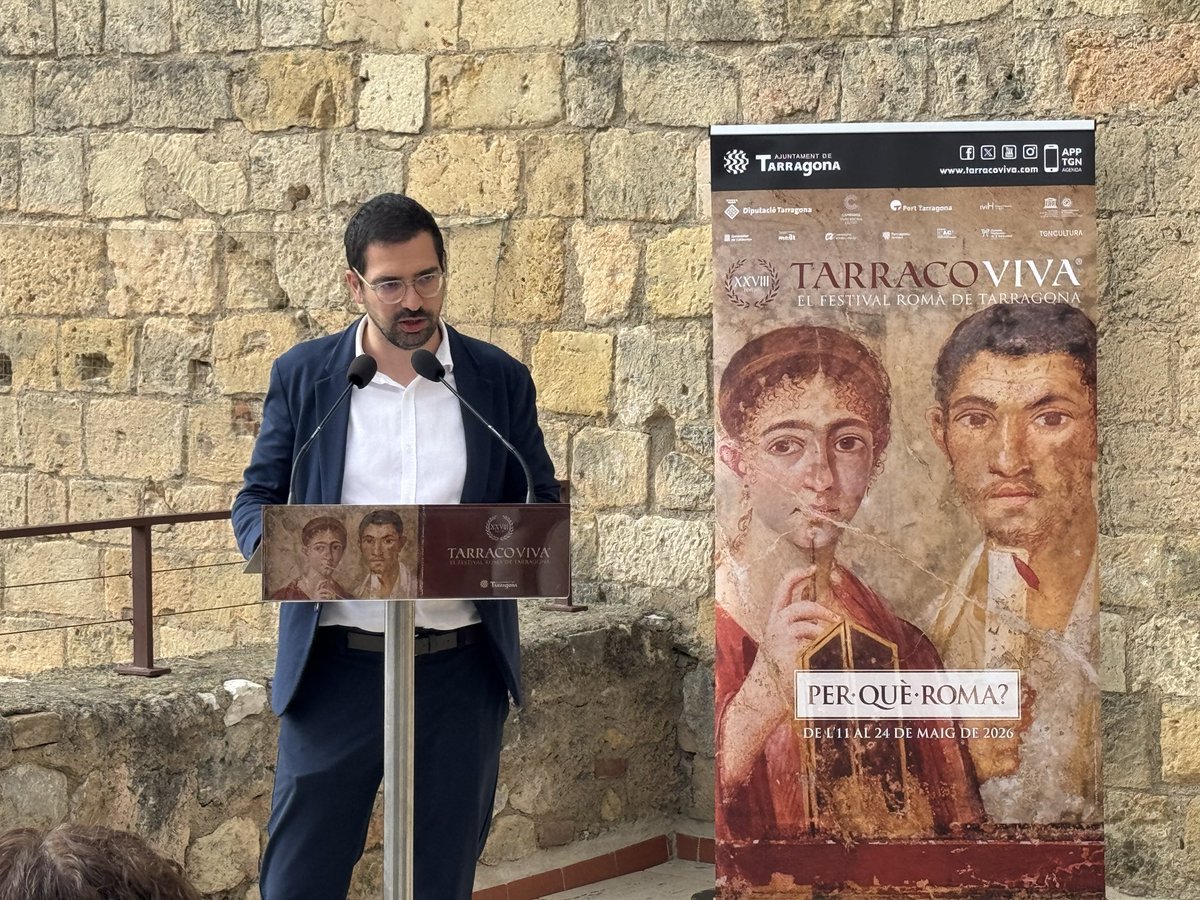 Comença la presentació del XXVIIIè Tarraco Viva, amb la intervenció del Conseller de Patrimoni de l’Ajuntament de Tarragona, Nacho García.