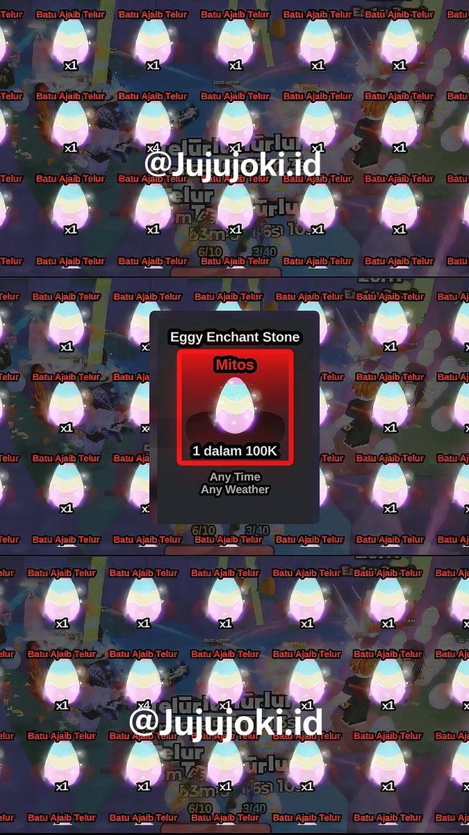 jujujoki_id's tweet photo. Ready kebutuhan Fish it kalian🙌🏻

📌Eggy enchant stone = 6k/Eggy
10 EGGY = 50k

📌Evolved enchant stone = 450p/Evo
50 EVO = 20k

📌Secret tumbal = 500p/sctb
20 SCTB = 9k 

📌Cursed Kraken = 16k

📌Ruby Gemstone = 7k

📌Dino Kohana = 5k

#zonauang #fishit https://t.co/uADacjwI6q