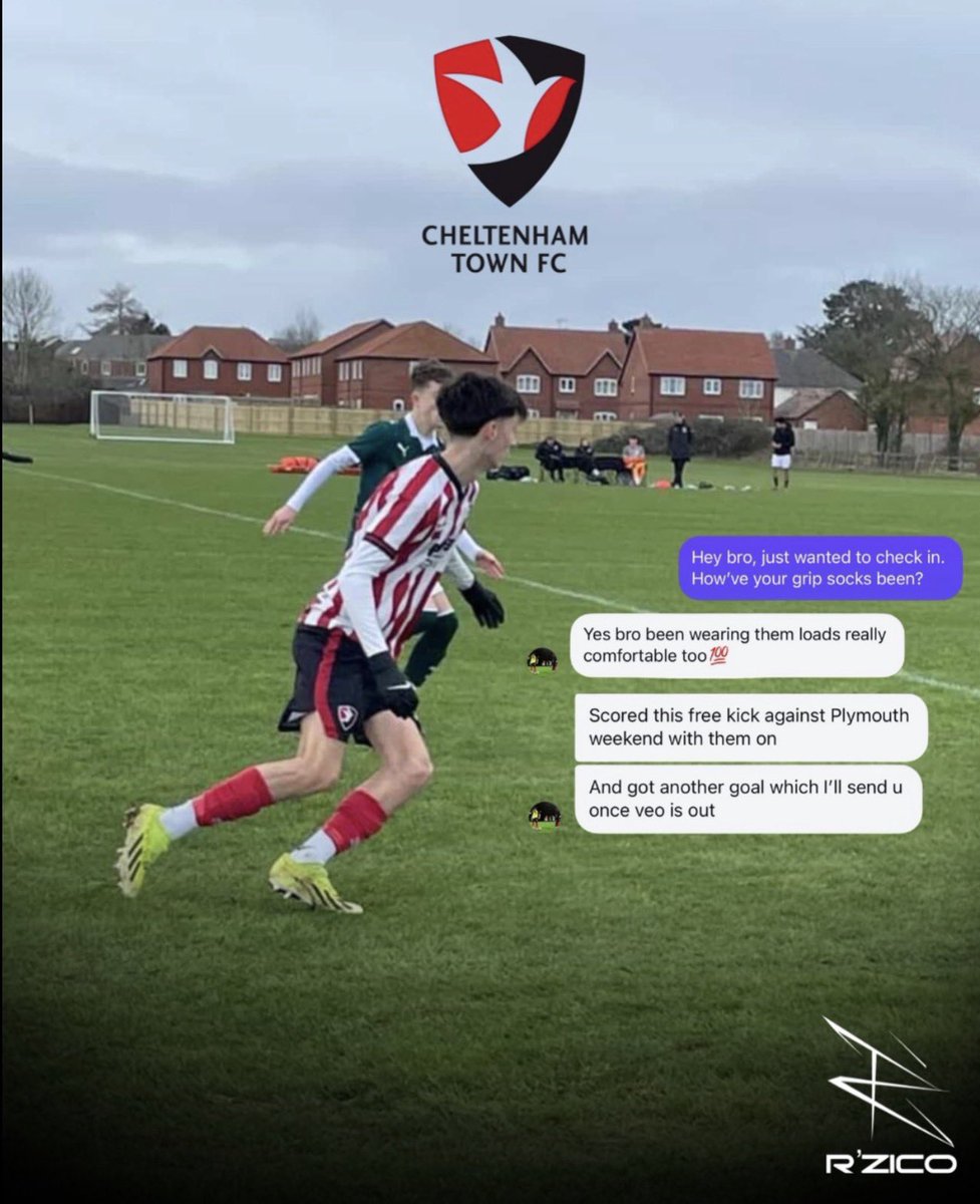 OWEN RUSSELL… Remember the name! 🔥⚽️📈

R’ZICO Athlete and young starlet Russell has just put pen to paper for a 2-year Scholarship contract with League 2 club @ctfcofficial. ✍️📝

The Premium R’ZICO Grip Socks – Made to help you get to the NEXT LEVEL. 🔥👏⚽️

#rzico