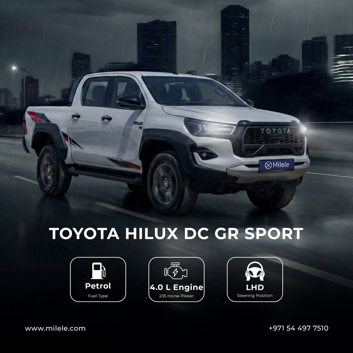 Milele_Corp's tweet image. Toyota Hilux DC GRS — built tough, styled to stand out🔥

Contact us on WhatsApp: +971 544977510

#Milele #dubaicars #hilux #GRsport #milelemotors