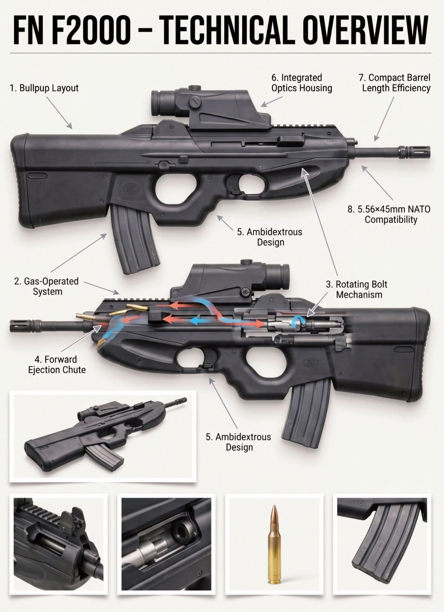 DefenceNewsOfIN's tweet image. Modern Rifle Design FN F2000 Compact Bullpup System
#technical #defence #defense