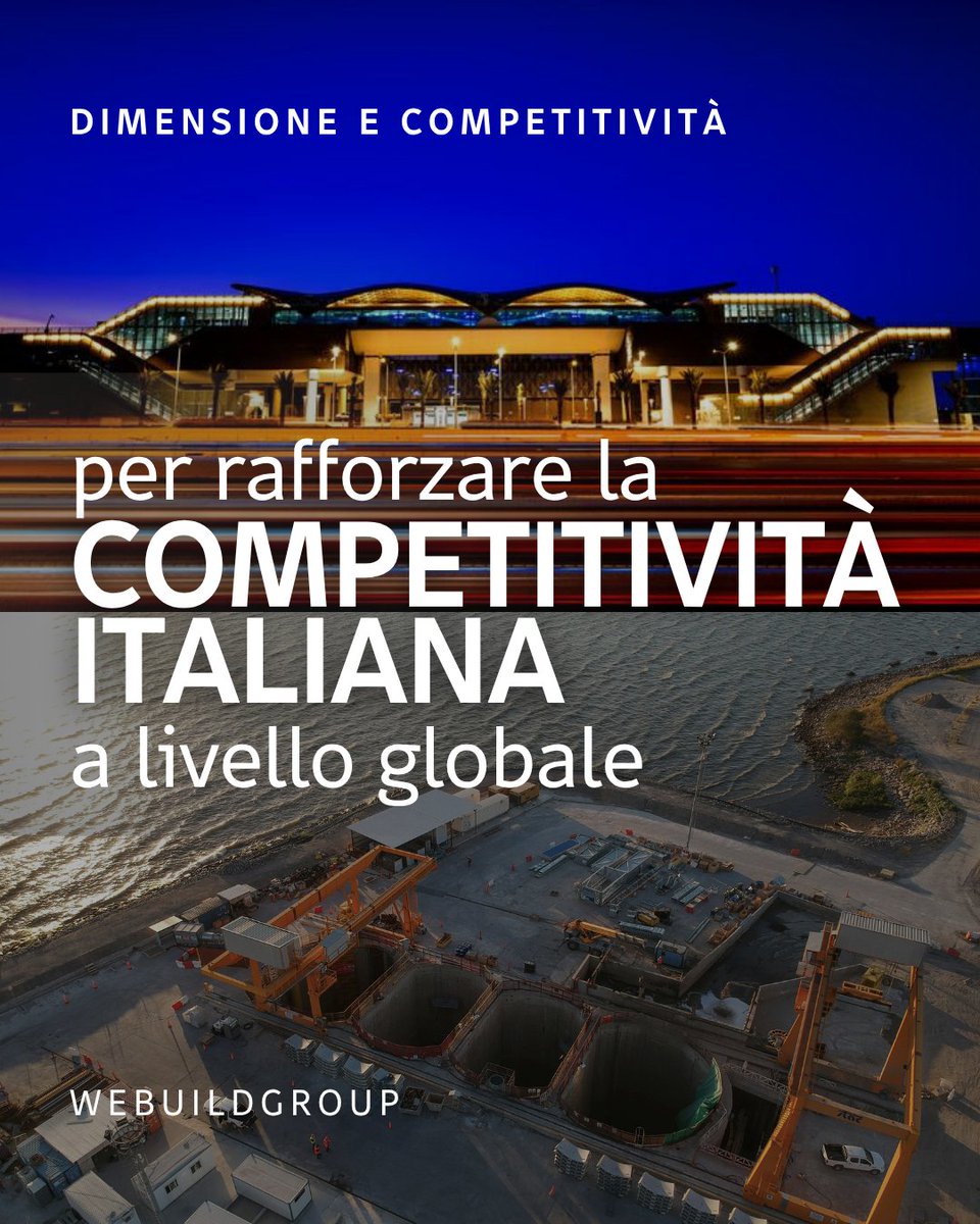 Webuild_Group's tweet photo. 🇮🇹⚙️#Webuild motore industriale dell’#Italia nel mondo: traino di #filiera, #occupazione, #formazione e #sicurezza, per continuare a crescere e rafforzare la competitività italiana a livello globale.
La scala internazionale del Gruppo è la leva strategica che ci permette di competere e vincere progetti di grande dimensione e complessità in tutto il mondo, esportando competenze distintive e il saper fare italiano.
🤝Webuild affronta la sfida globale della competitività attraverso un modello di filiera integrata che va oltre i cantieri e l’ingegneria: una rete istituzioni, #industria e #università che attraverso la collaborazione sistemica genera valore per persone, comunità e paesi.
#webuildgroup #infrastrutture #futuro #grandiopere #eccellenza #competenze #ingegneria #madeinitaly