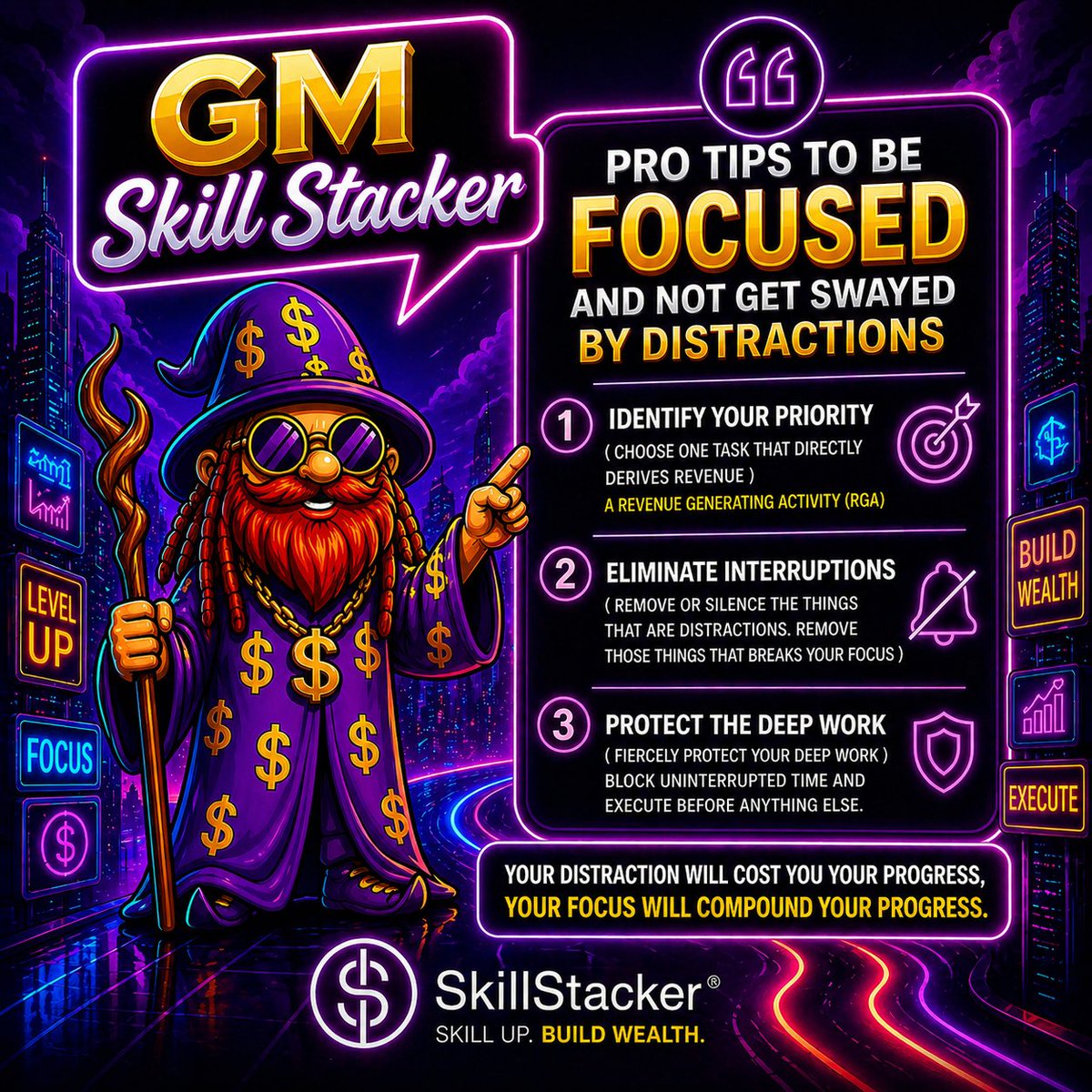 _sageyoungsmack's tweet photo. GM Skill Stackers ☀️

Your future is built by what you focus on daily.
Less distraction. More execution. More learning. More growth.

One focused hour today can change your entire direction tomorrow.

#STKR $STKR https://t.co/muH6Yc6SEx