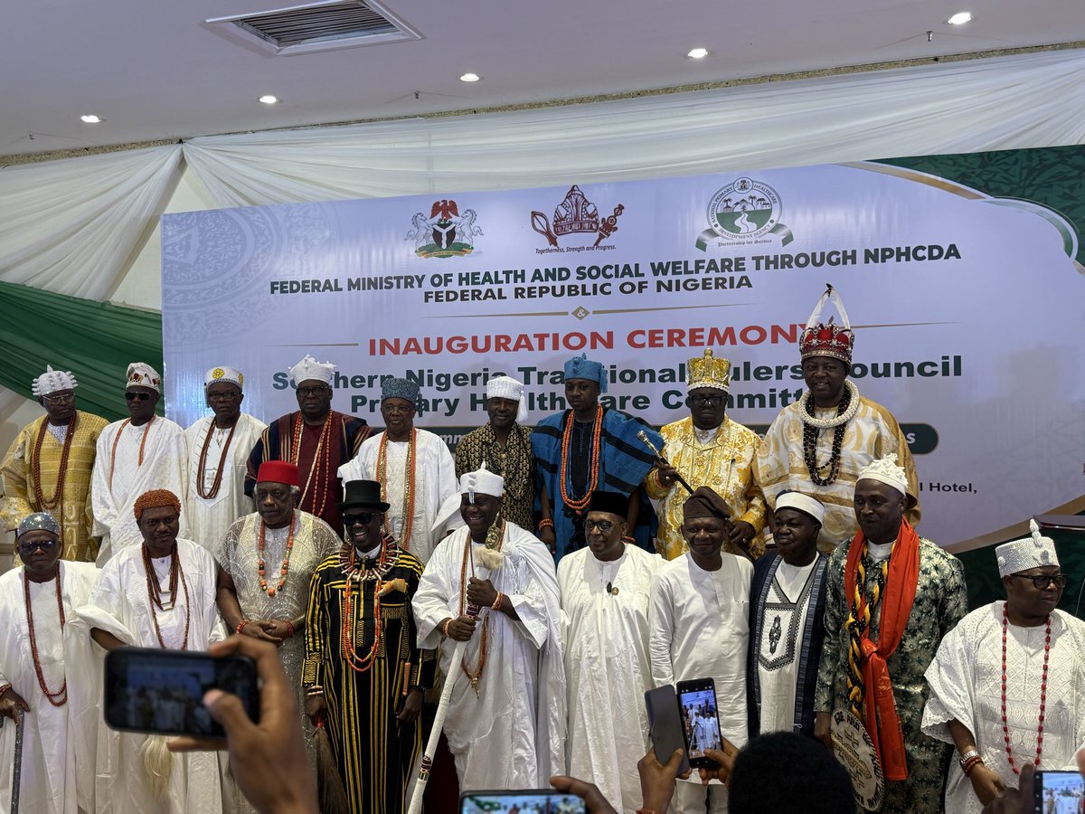 CWINS_OFFICIAL's tweet photo. A cross section of photos from the inauguration of southern traditional rulers council committee on primary health care held yesterday at the Abuja continental hotel ASO hall, Abuja. https://t.co/q210CZX2L4