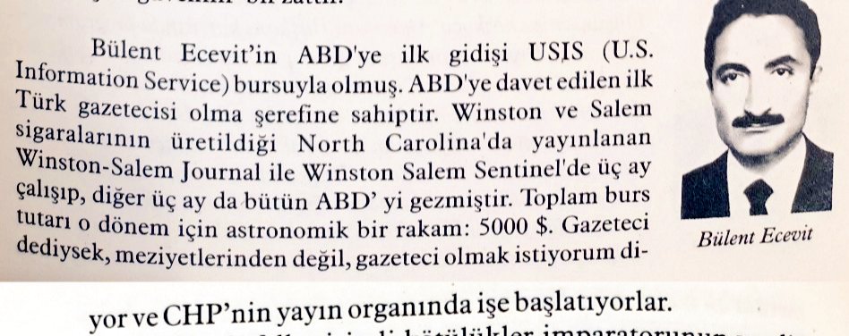 Amerika Birleşik Devletleri 
5,000 dolar gibi o dönem şartlarında  "astronomik" sayılan bir bursu Bülent  Ecevit'e kara kaşı,  kara gözü için vermemiştir herhalde!  

Tayfun Er, _Erguvaniler, Türkiye'de İktidar Doğanlar_ ,  s. 101-102.