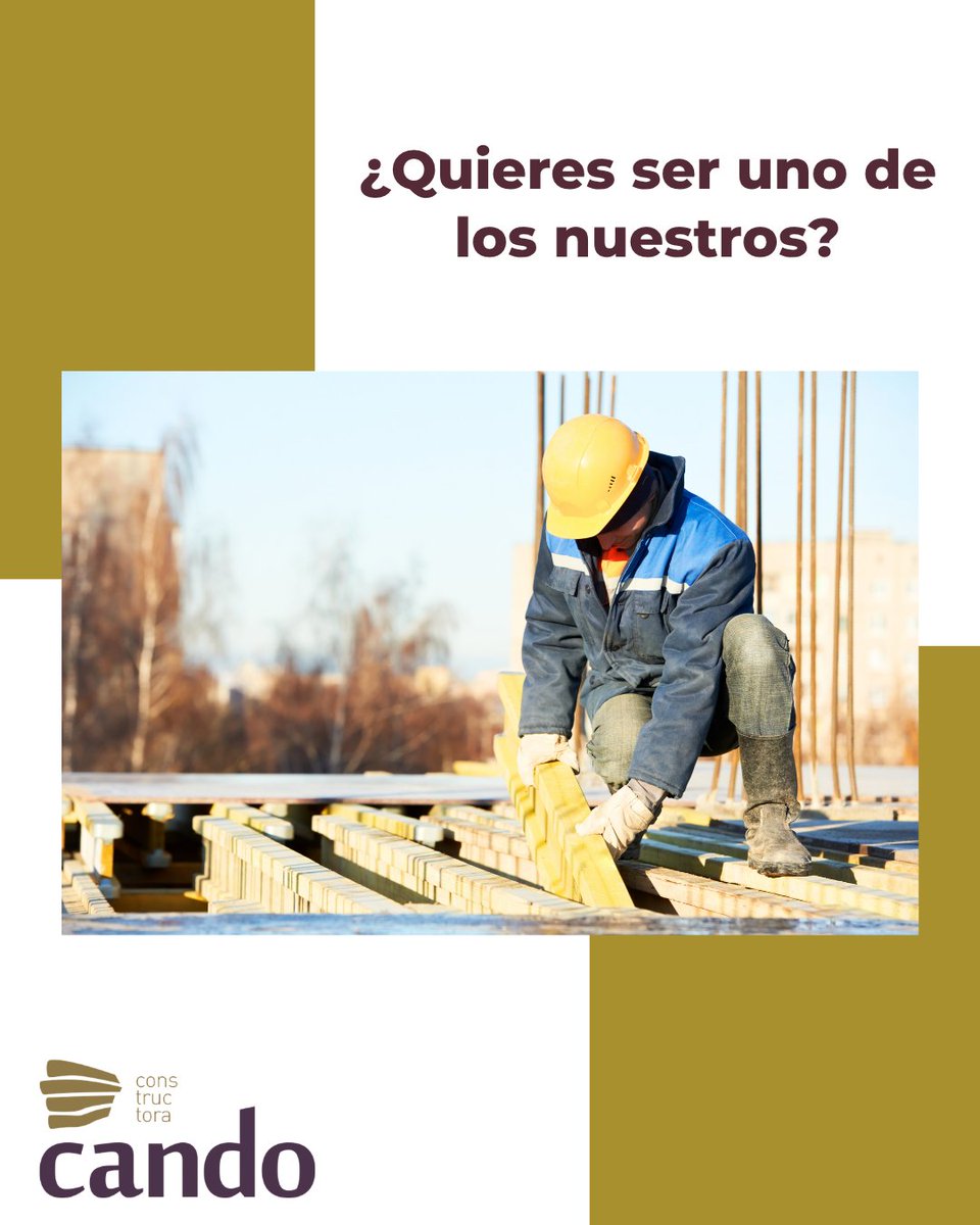 CandoConstruye's tweet photo. En Constructora Cando incorporamos a nuestro equipo nuevo personal cualificado.

👷‍♂️ Buscamos:
Encofradores Oficiales de 1ª y 2ª

¿Quieres formar parte de una empresa sólida y en crecimiento?  📩 Envíanos tu currículum a cando@cando.es

#Empleo #Construcción #OfertasDeTrabajo https://t.co/TOyfaMjYzE