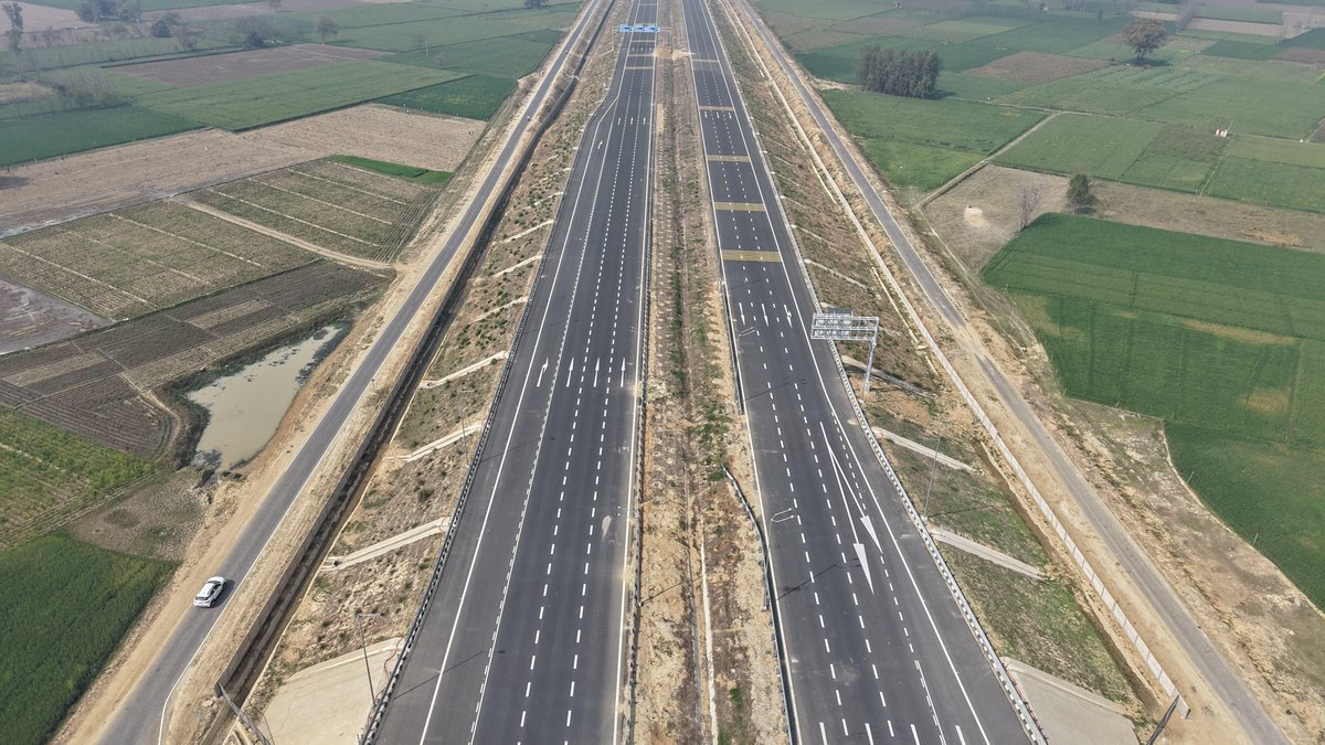 ANI's tweet photo. Prime Minister Narendra Modi today inaugurated the 594-km Ganga Expressway, one of India’s largest greenfield infrastructure projects that was completed in less than 3.5 years, connecting Meerut in western Uttar Pradesh (UP) with Prayagraj in the eastern region of the country’s most populous state. 

A 3.5 km stretch in Shahjahanpur district has been developed as a dedicated Emergency Landing Facility (ELF) for the Indian Air Force (IAF), facilitating aircraft landing and strengthening the corridor’s strategic capabilities.

Spanning 12 districts, the six-lane expressway, expandable to eight lanes, will improve access to markets, healthcare, education and tourism hubs. For families, this means quicker access to essential services, and for businesses, faster connections to markets.