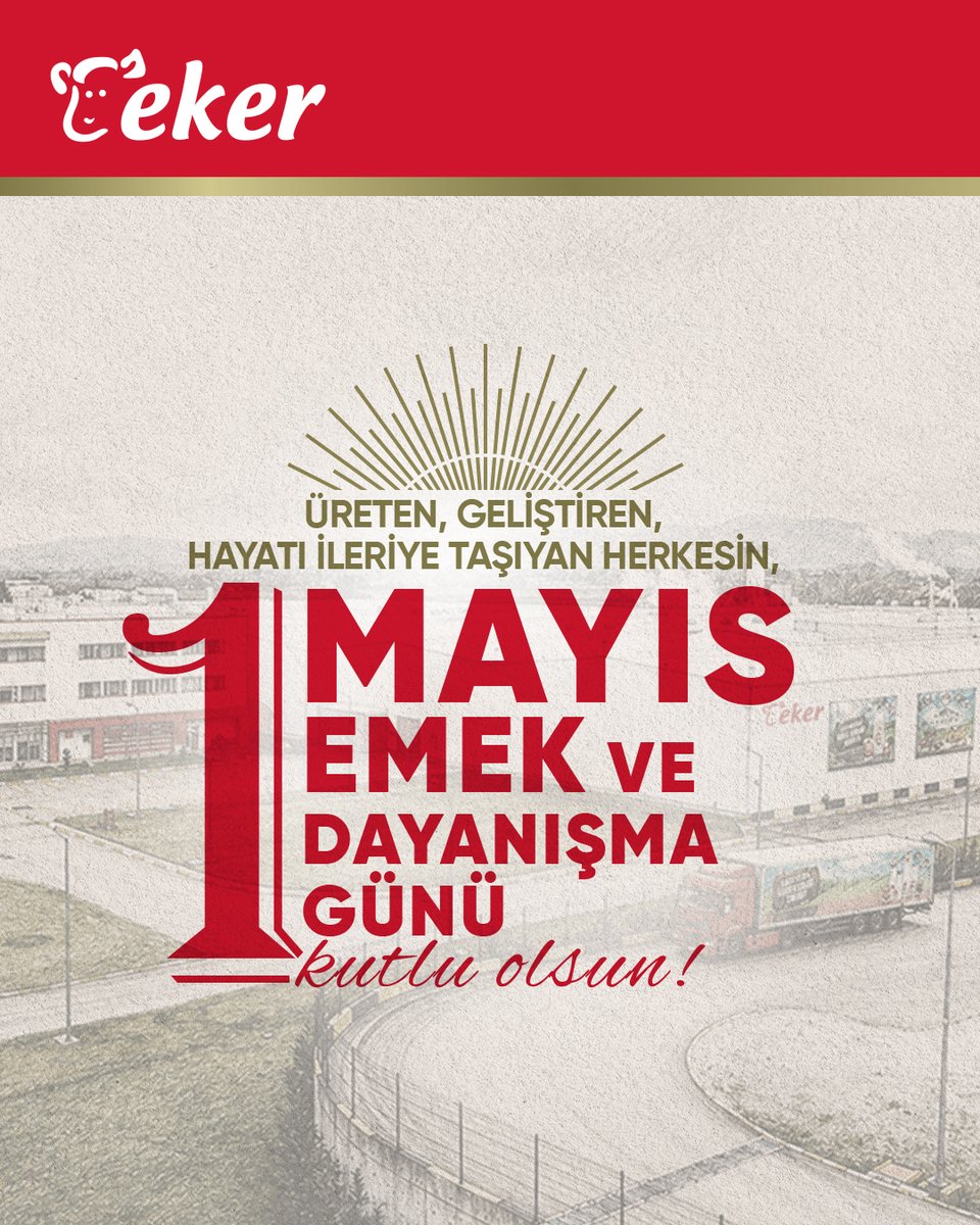 Ekersuturunleri's tweet photo. Topluma değer katan, üretimi ve gelişimi mümkün kılan tüm emekçilerin,
1 Mayıs Emek ve Dayanışma Günü’nü kutlarız.
#Eker #1Mayıs https://t.co/JFZvx6ktkp
