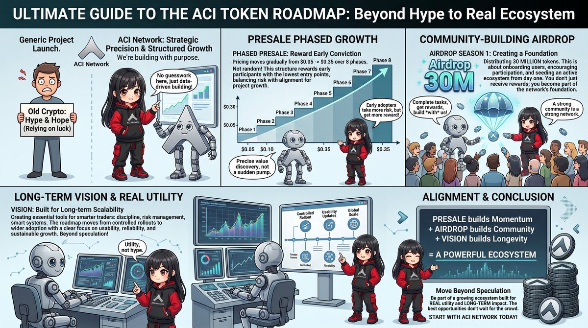 Every strong crypto project follows a clear path, early access, community growth and long term vision. ACI Token is building along that exact trajectory, designed not just to launch  but to scale with purpose.

It starts with the presale structured across 8 phases, with pricing