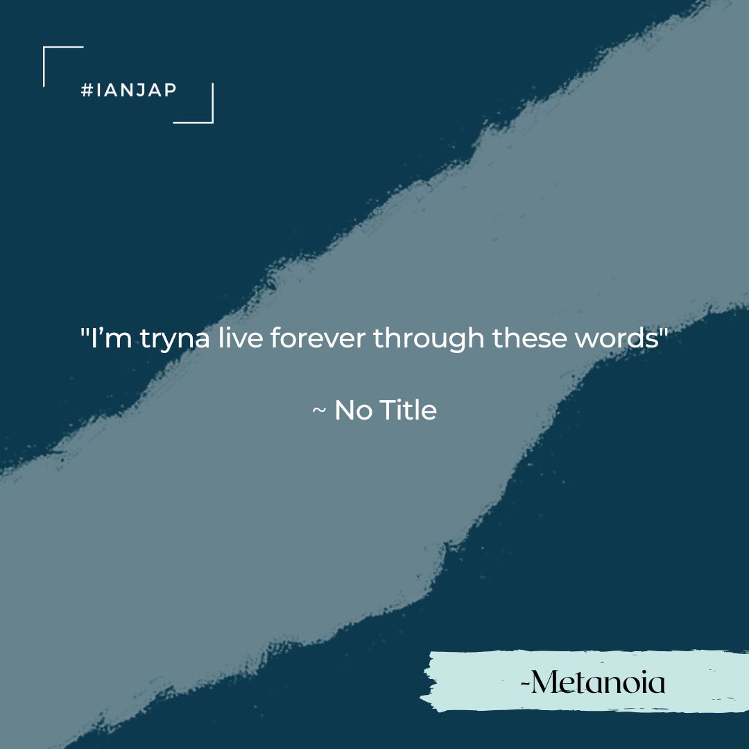 What's your plan for immortality? This poet has his all written out ✍️🔥

#IANJAP 

🎙From: No title
By: Metanoia

And this is not just poetry !¡