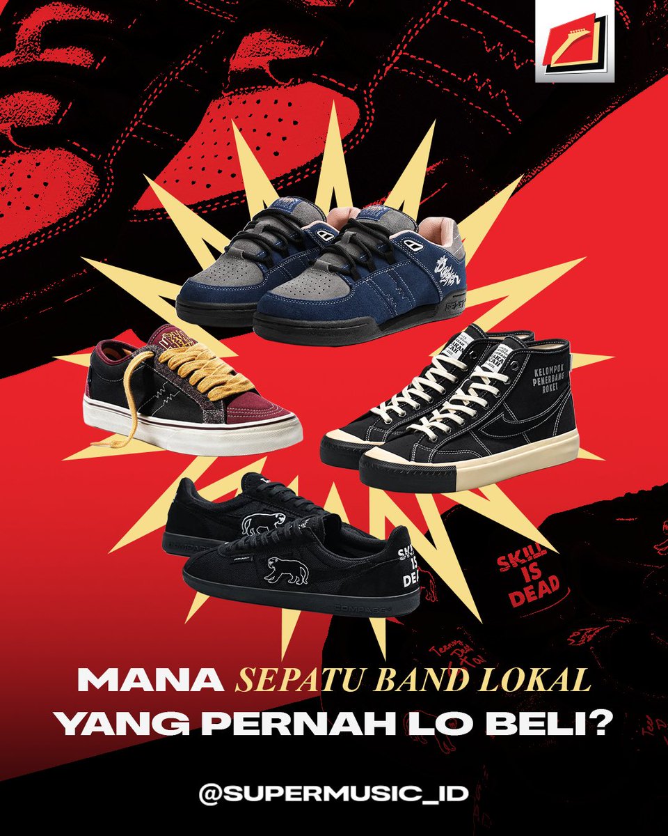 SuperMusic_ID's tweet image. Swipe sampe akhir, sepatu collabs dari band mana yang menurut lo keren? Ada yang lo punya gak?

#INIRASANYASUPER⁣
#SUPERLIVE⁣
#SUPERMUSIC
#LIFESTYLE