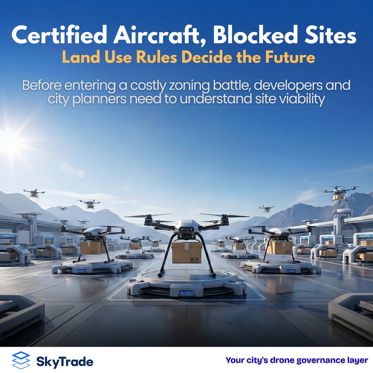 SkyTradeNetwork's tweet image. The US Government is watching local zoning boards become the ultimate bottleneck to the drone economy. 🛑🏗️

A major Georgia county just denied a nationwide drone delivery expansion over land-use rules.
#commercialrealestate #urbanplanning #aam