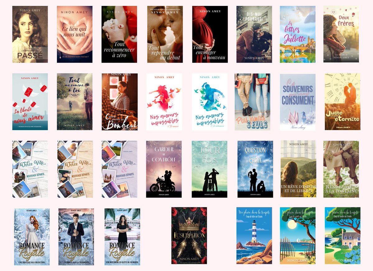 ninonamey's tweet image. Mes romans sont ici :
amzn.to/2V0n2Ne 

➡️ebook : kindle (+ abonnement)  

📷brochés et reliés : Amazon ou ma boutique bit.ly/3RjEisj 

🎧 audio : plateformes d'écoute (Audible, Deezer, Spotify, Nextory...)

📗Poches : bit.ly/4ktphiJ

#lecture #romance