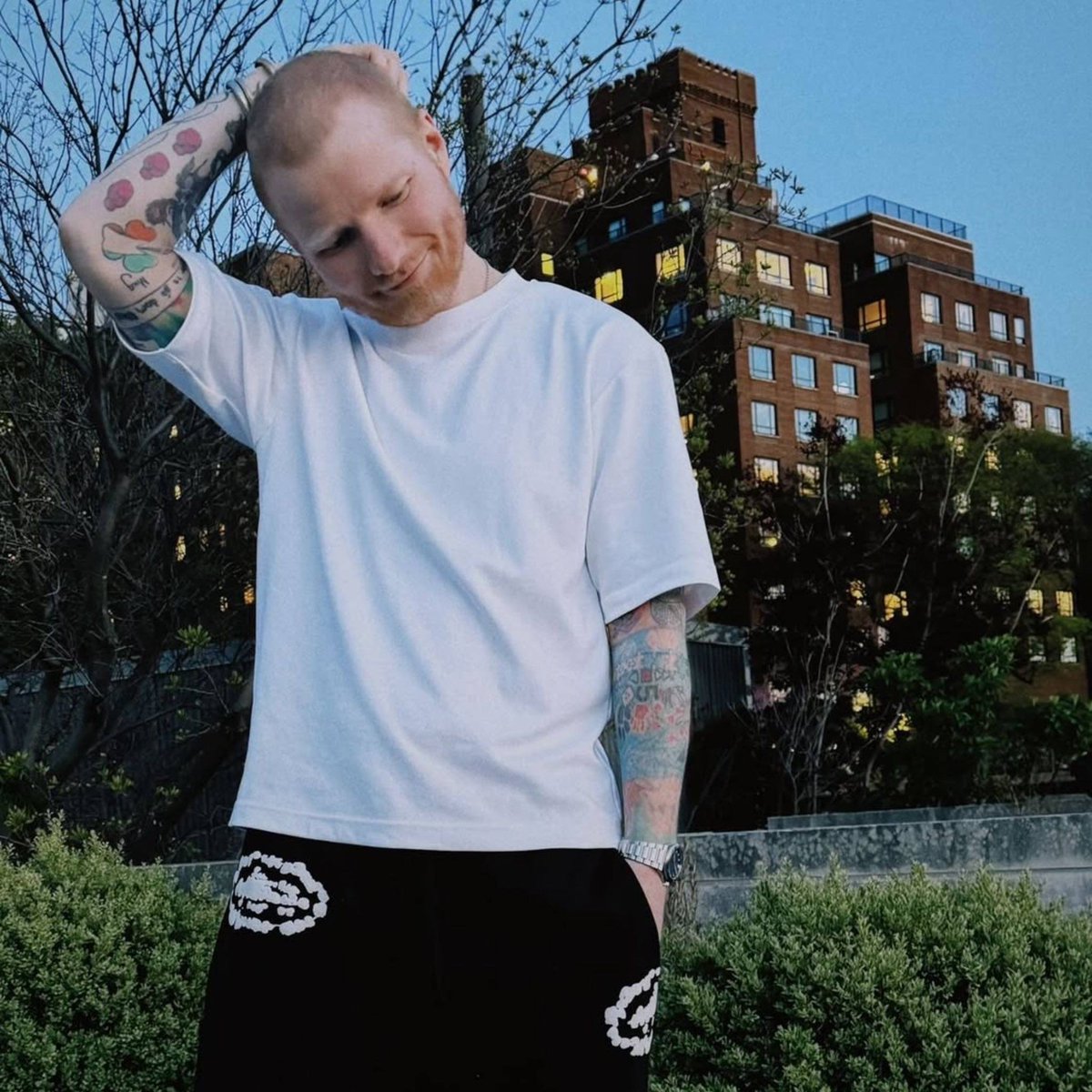 spinorbinmusic's tweet image. Ed Sheeran debuting a new shaved hairstyle and we are LIVING for this new era! 😱🔥✨ 

He really said “reinvention? watch me!” and we have ZERO complaints! 💅👑📸
#EdSheeran #NewLook