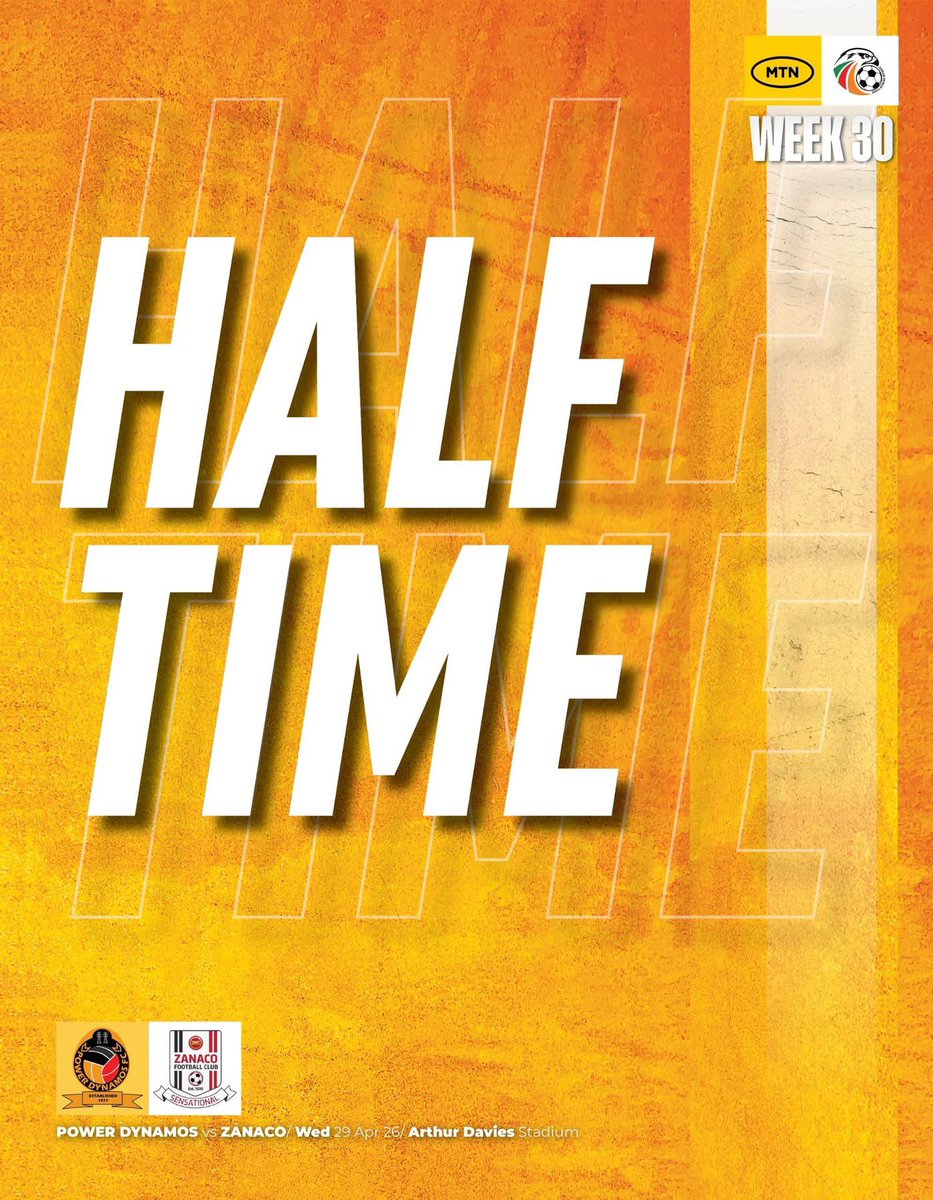 PowerDynamosFC's tweet photo. Ahead at the break . 

Power Dynamos FC 1️⃣ 🆚 0️⃣ Zanaco FC

For more information, news and updates, visit https://t.co/knjvGqHhTu

#Power #Pride #Prestige.
#AbaYellow #AbaBusaka.

©️ PDFC https://t.co/lhproh5gzi https://t.co/RaRBN41I77