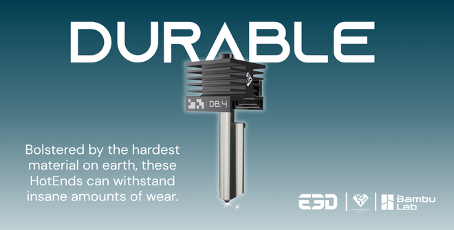 E3DOnline's tweet image. Diamonds are forever, and so are these new @BambulabGlobal @DBNozzles H2/P2 HotEnds! 💎

Upgrade today and never worry about having to change your HotEnd again, no matter what filaments you throw at it. 💪

Find out more bit.ly/47QRsUV

#3DPrinting #3DPrintingUpgrade