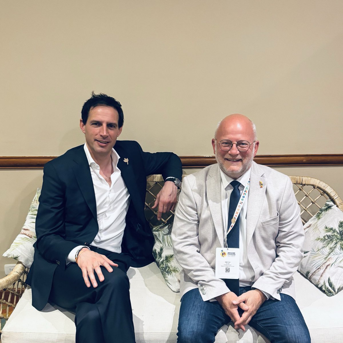 WBHoekstra's tweet image. Always great to catch up with 🇧🇪 Minister Jean-Luc Crucke, in Belgium but also in Colombia at the conference for transitioning away from fossil fuels.
