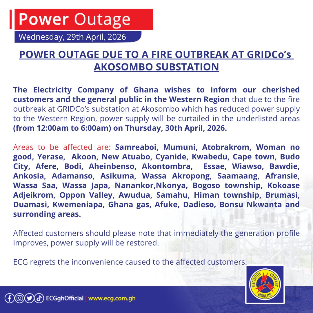 Electricity Company of Ghana Ltd tweet media