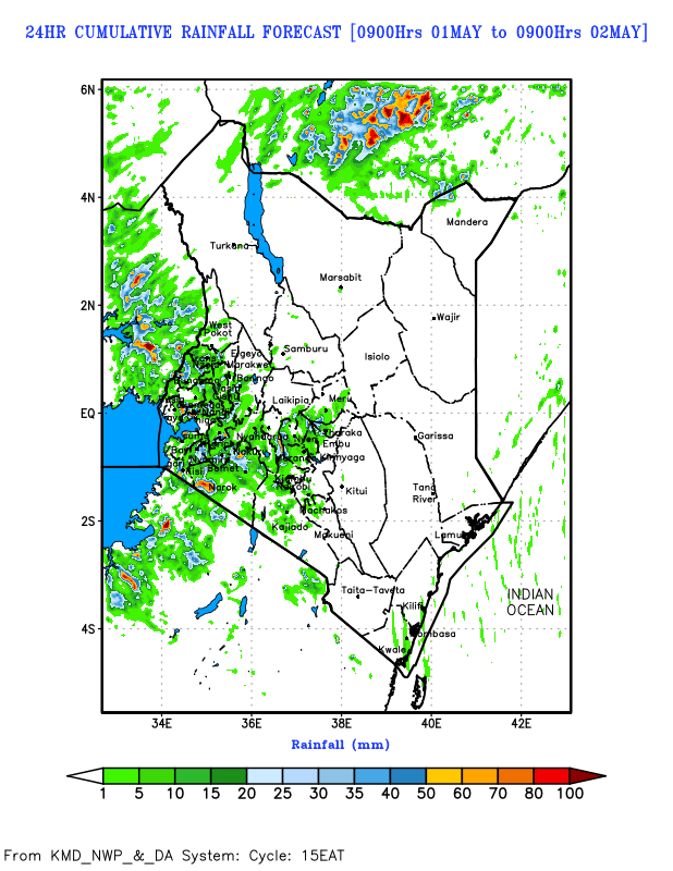 MeteoKenya's tweet photo. As we prepare for the Labour Day celebrations and the long weekend, ⛈️ rainfall is expected to continue in several parts of the country, especially over the Highlands East and West of the Rift Valley, the Rift Valley, the Coast, and Northeastern Kenya.

⛈️⚠️Heavy rainfall events are likely to occur in some parts of these regions.

🌍 Regional Highlights:
The Highlands West of the Rift Valley, the Lake Victoria Basin, and the Rift Valley
Morning: Rains over few places
Afternoon: Showers and thunderstorms over several places
Night: Showers over several places

North-western
Morning: Rains over few places
Afternoon: Showers and thunderstorms over several places
Night: Showers over few places. 

Highlands East of the Rift Valley
Morning: Rains over few places.
Afternoon: Showers and thunderstorms over several places
Night: Showers over several places. 

North-Eastern
Morning: Rains over few places
Afternoon: Showers and thunderstorms over few places. 
Night: Showers over few places

South-eastern lowlands
Morning: Rains over few places.
Afternoon: Showers and thunderstorms over several places. 
Night: Showers over few places.

Coast
Morning: Showers over few places. 
Afternoon: Showers over few places
Night: Showers over few places. 

📖 Read the detailed Daily Weather Forecast on: https://t.co/UCClbGwkZq